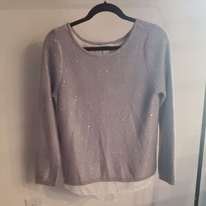 White House| Black Market. Shimmering Sequins Woman's Sweater Top. Size Medium